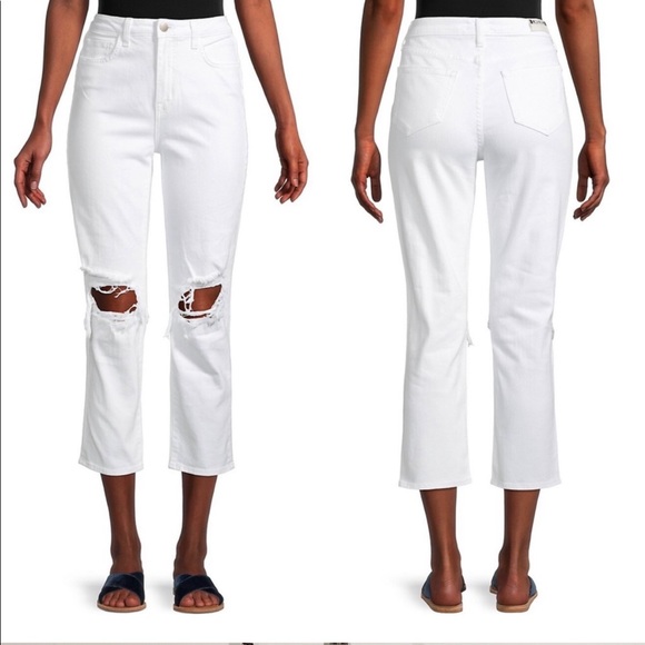 L'AGENCE Denim - L’Agence 30 Audrina white distressed